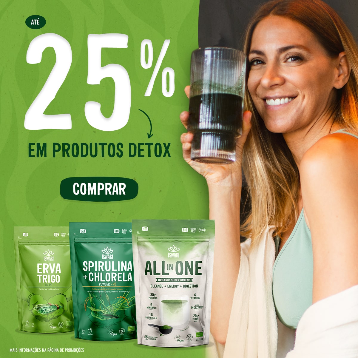 Até 25% em produtos Detox